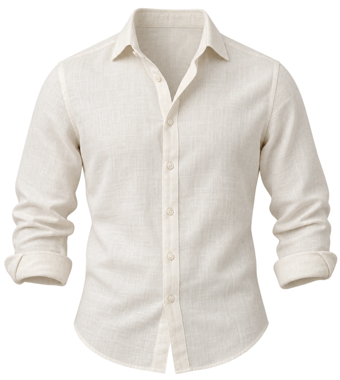 Camisa de linho clara de manga longa, ilustração de estilo